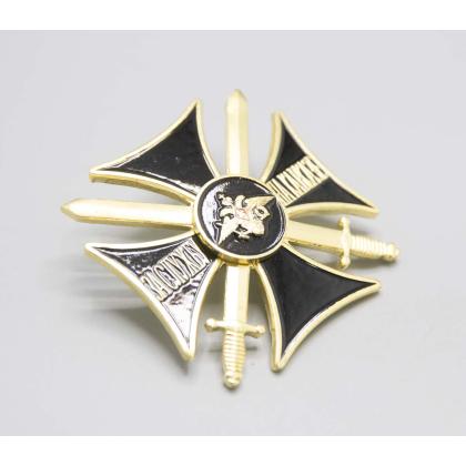 Где купить знак Значок  За службу на Кавказе ( крест ) черный латунь в Москве недорого