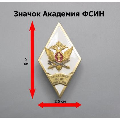Где купить Значок мет. Ромб Академия ФСИН России (с накладкой) в Москве недорого с доставкой по России