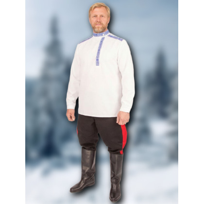 Где купить Косоворотку славянскую, белую, в Москве недорого