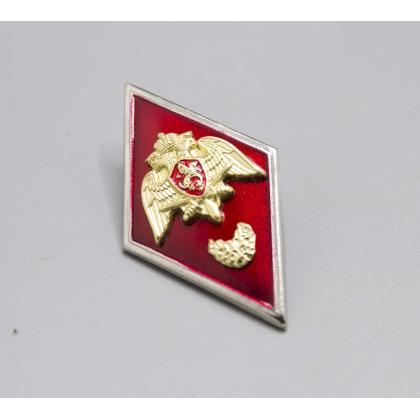 Где купить знак высшее образование значок металлической Ромб Росгвардия  красный (холодная эмаль) в Москве недорого с доставкой по России