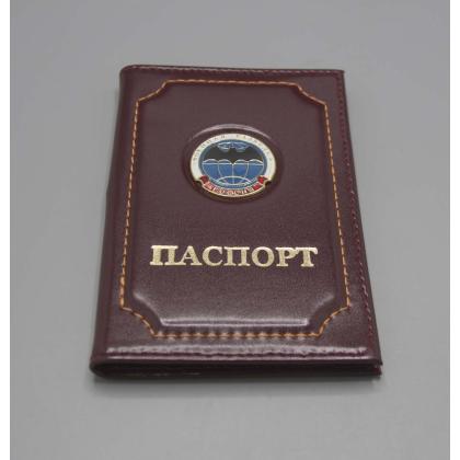 Где купить Обложка на паспорт метал. эмблема Военная разведка цв. Бордо в Москве недорого с доставкой по России