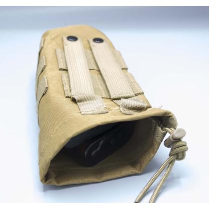 Где купить  Подсумок под сброс на 2  магазина АК, molle , ц. Койот - бежевый, для разгрузок и тактических поясов в Москве недорого