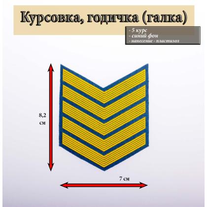 Где купить галка 5 год пластизоль желтый на голубом (МЧС)  Курсовку годичку МЧС в Москве недорого