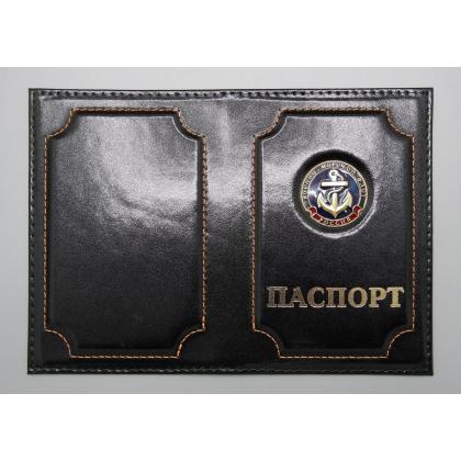 Где купить Обложку на паспорт металлическая эмблема ВМФ (якорь) цв. Черный в Москве недорого с доставкой по России