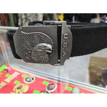 Ремень тактический нейлоновый ARMY OPERATOR BELT, пряжка AMERICAN EAGLE, цвет Черный (Black)
