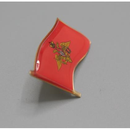 Где купить фрачный значок знак Фрачник флажок эмблема Министерства обороны РФ красный фон (смола) в Москве не дорого с доставкой по России