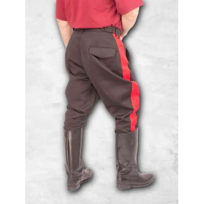 Где купить Брюки в сапоги - галифе смесовые черные с красным лапасом для кубанских казаков в Москве недорого