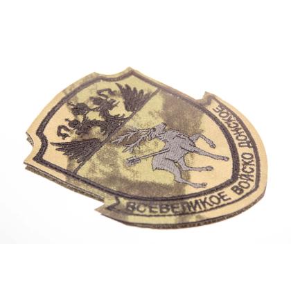 Где купить казачий Шеврон Всевеликое войско Донское  вышитый Степь (черный кант) на липучке в Москве недорого