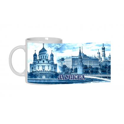 Кружка керамическая (Москва, гжель)