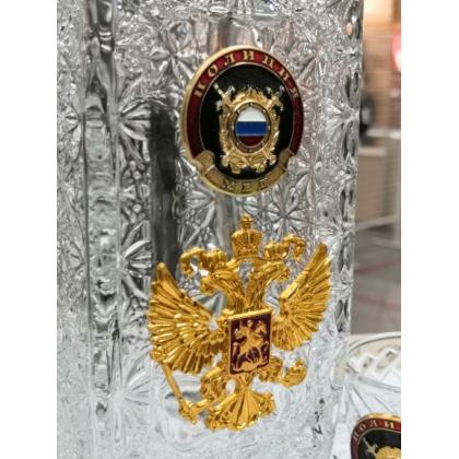 Подарочный набор штоф + 6 стопок Полиция охрана общественного порядка  купить в москве военторг атаман