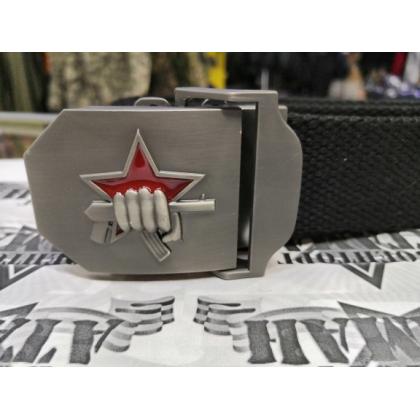 Ремень тактический нейлоновый ARMY OPERATOR BELT, пряжка AK47, цвет Черный (Black) купить в москве военторг атаман