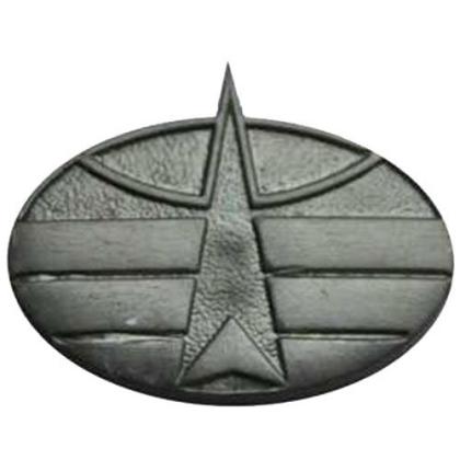 Эмблема петличная металлическая Космические войска нов.обр защитная