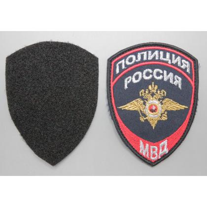Где купить Шеврон вышитый ( с липучкой)  Полиция МВД (общий Орел )  ( Приказ №777 )   в Москве недорого с доставкой по России
