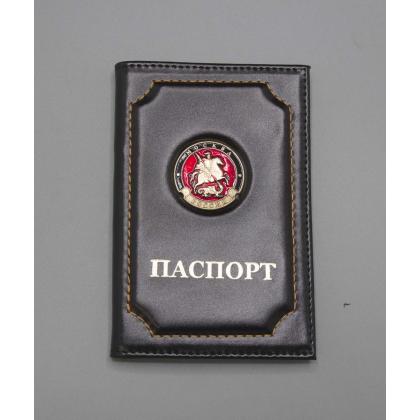 Где купить Обложка на паспорт метал. эмблема Москва цв. Черный в Москве недорого с доставкой по России