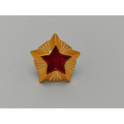 Звезда на погоны 20 мм пласт. Таможня (зол. с красн. краской)  купить в москве военторг атаман