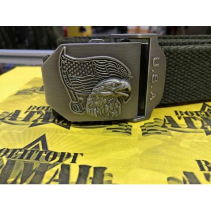 Ремень тактический нейлоновый ARMY OPERATOR BELT, пряжка AMERICAN EAGLE, цвет Олива (Olive) купить в москве военторг атаман