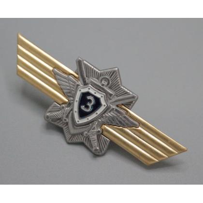 Где купить Нагрудный знак классность Вооруженные силы России ВС.РФ. для контрактников - 3 класс (синий) в Москве недорого с доставкой по России