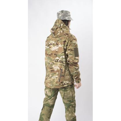 Где купить Куртку Классик (Софт Шелл - soft shell jacket), расцветка камуфляж  Мультикам в Москве недорого с доставкой по России