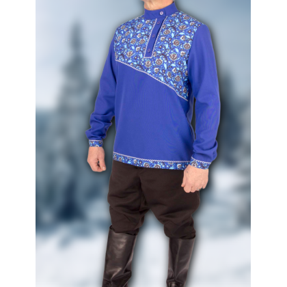 Где купить праздничную Косоворотка Раз-гуляй, василек, рисунок 1 в Москве недорого