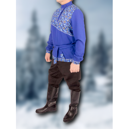 Где купить праздничную Косоворотка Раз-гуляй, василек, рисунок 1 в Москве недорого