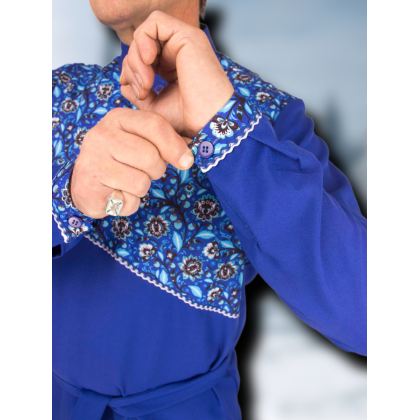 Где купить праздничную Косоворотка Раз-гуляй, василек, рисунок 1 в Москве недорого