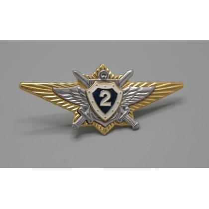 Где купить Нагрудный знак классность  ВС.РФ. офицерский армейский - 2 (синий) в Москве недорого с доставкой по России