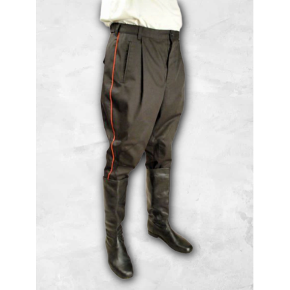 Где купить Брюки в сапоги - галифе смесовые черные с красным кантом для кубанских казаков в Москве недорого