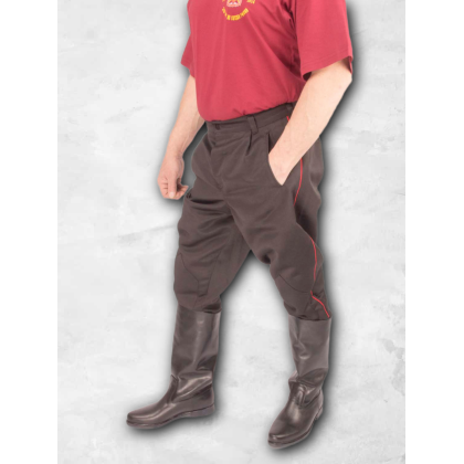 Где купить Брюки в сапоги - галифе смесовые черные с красным кантом для кубанских казаков в Москве недорого