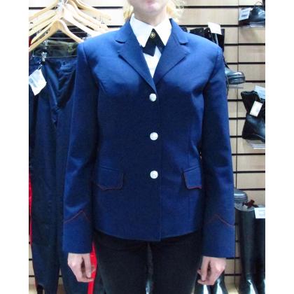 Китель габардин госреестр женский синий, краповая выпушка, купить