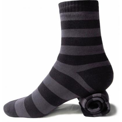 Носки водонепроницаемые Dexshell Ultralite Bamboo Black grey stripe DS643 