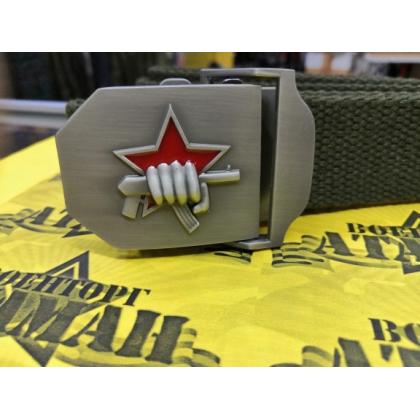 Ремень тактический нейлоновый ARMY OPERATOR BELT, пряжка AK47, цвет Олива (Olive)