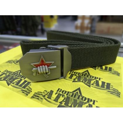 Ремень тактический нейлоновый ARMY OPERATOR BELT, пряжка AK47, цвет Олива (Olive)