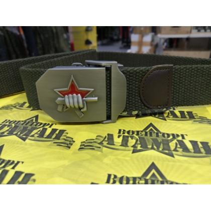 Ремень тактический нейлоновый ARMY OPERATOR BELT, пряжка AK47, цвет Олива (Olive)