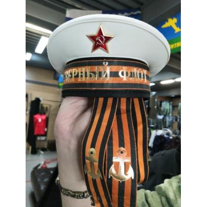 Фуражка бескозырка (белая) сувенирная  купить в москве военторг атаман