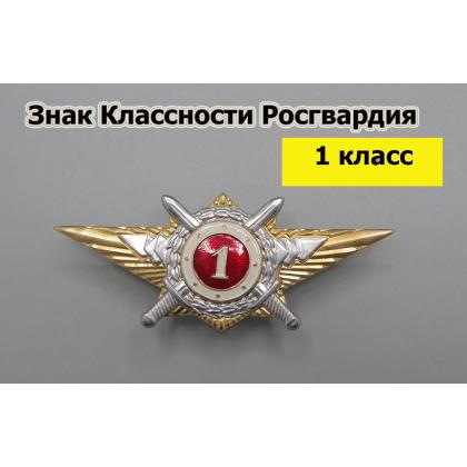 Где купить Нагрудный знак классность  Росгвардия 1 класс в Москве СПб недорого с доставкой по России