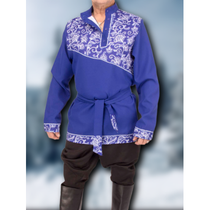 Где купить Косоворотку Раз-гуляй, василек, рисунок 2 в Москве недорого