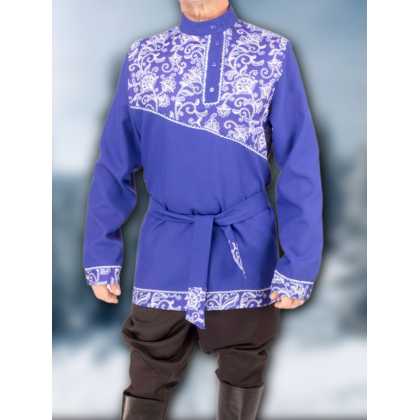 Где купить Косоворотку Раз-гуляй, василек, рисунок 2 в Москве недорого