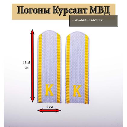 Где купить Погоны серо-голубые курсант К Полиция (МВД) пластик в Москве недорого с доставкой по России