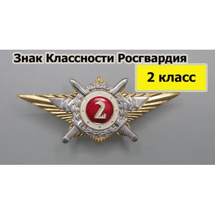 Где купить Нагрудный знак классность  Росгвардия 2 класс в Москве СПб недорого с доставкой по России