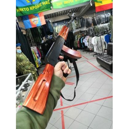 Автомат AK 47 с ремнем, деревянный, сувенирный купить в москве военторг атаман