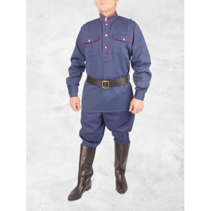 Где купить Гимнастерку смесовую синего цвета, с красным кантом с красным кантом