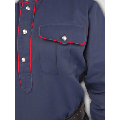 Где купить Гимнастерку смесовую синего цвета, с красным кантом с красным кантом