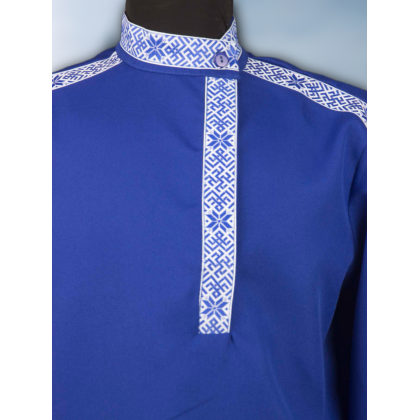 Где купить Косоворотку славянскую, синию (василек) ,  в Москве недорого