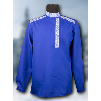 Где купить Косоворотку славянскую, синию (василек) ,  в Москве недорого