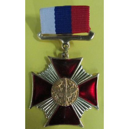 Значок  Космические Войска Крест красный