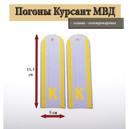 Где купить Погоны серо-голубые курсант К Полиция (МВД) в Москве недорого с доставкой по России