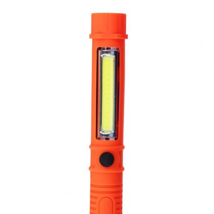 Где купить ЧИНГИСХАН Фонарь, 1 COB + 1 LED, 3Вт + 1Вт, 3xAAA, 16см, резино-пластик, 2 режима  военторг Атаман Москва доставка дешево