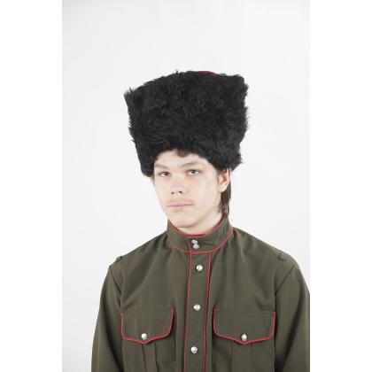 Где купить Папаху из овчины натуральной цвет Черный в Москве недорого с доставкой по России