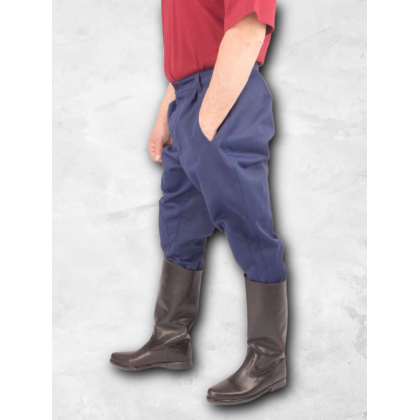 Где купить Брюки в сапоги смесовые синие без лампаса  в Москве недорого