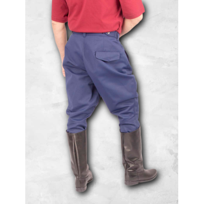 Где купить Брюки в сапоги смесовые синие без лампаса  в Москве недорого